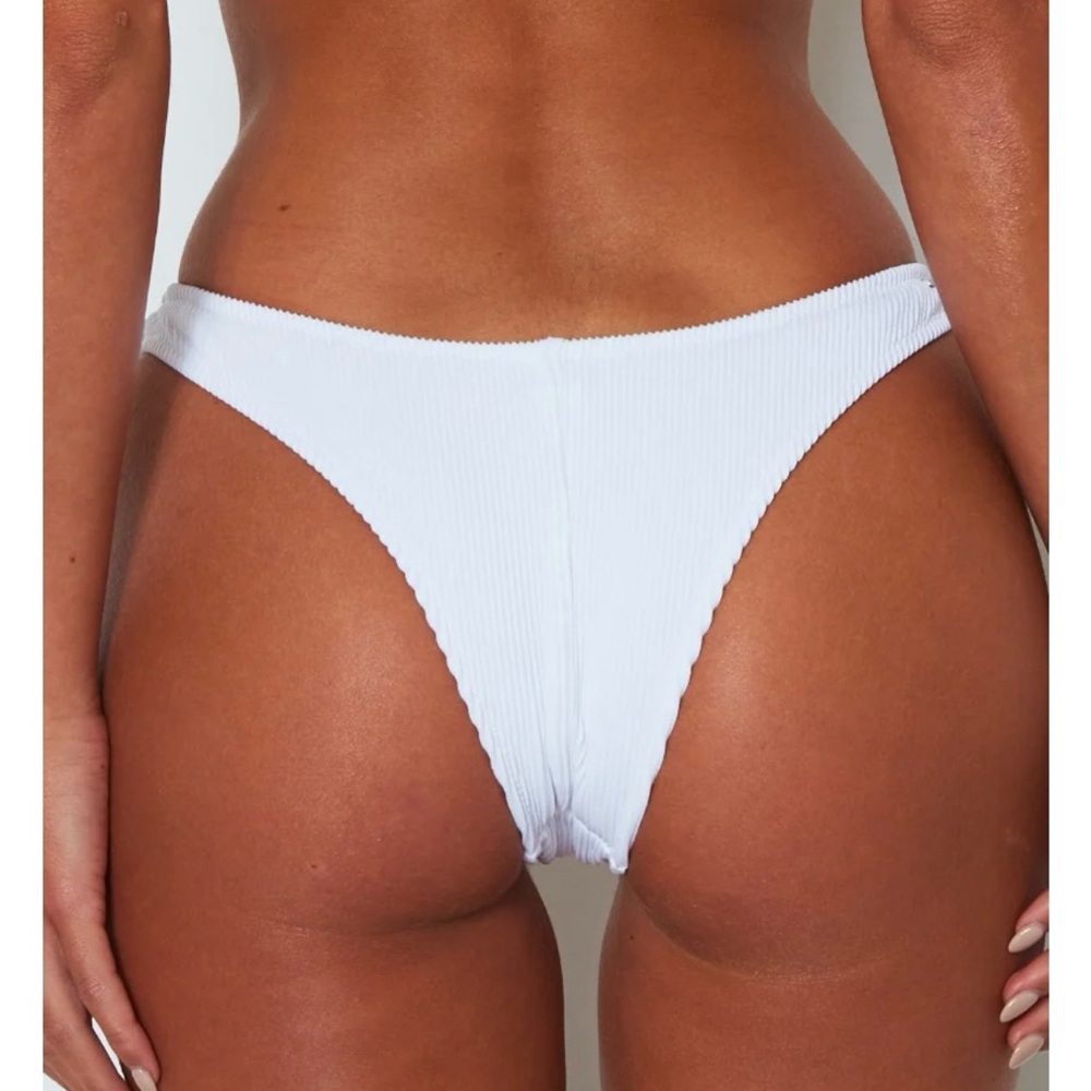 White Ribbed Bikini set